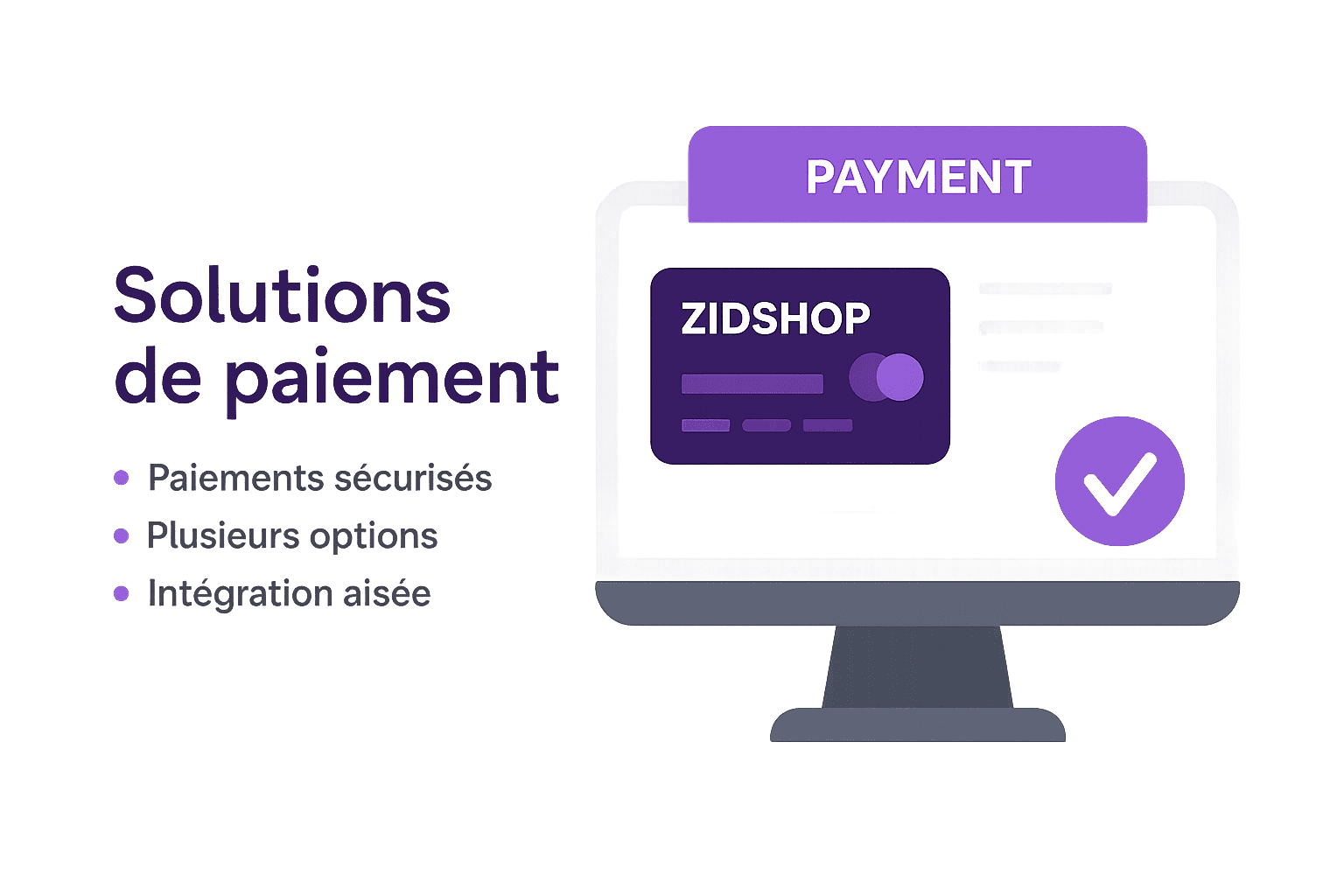 Illustration des solutions de paiement ZidShop